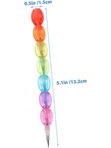 Slzhds 40 Pcs Lápices Apilables, Lápices de Plástico Apilables con Forma de Oso, Perfecto para Regalos Divertidos, Juguete Educativo, Escritura y Dibujo, Regalos Cumpleaños Colegio - Calabaza - Ver 1