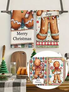 2 piezas/4 piezas/12 piezas Toallas de cocina con estampado de árbol de Navidad, toallas de baño con estampado navideño, toallas para fiestas navideñas al aire libre, decoración navideña para el hogar, decoración navideña de cocina, estilo moderno, secado rápido, material de microfibra súper suave, rectangular, 15.75IN*23.62IN/40*60CM con estampado digital, adecuado para decoración de fiestas al aire libre, regalos navideños