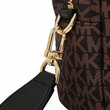 Michael Kors 女士 LEONIE 系列深棕色/黑色字母单肩包 32R3G3LC7B 棕色/黑色 - 深棕色/黑色 - 查看 7