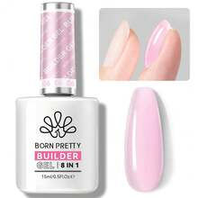 BORN PRETTY Builder Gel For Nails, 8-In-1 Milky Pink Clear Builder Nail Gel For Nail Apex And Gel Extension Strengthener, Nail GLue Gel Hard Gel Base Rhinestone Nail Glue Gel In A Bottle 15ml{"Color_name":"15mlBuilderGel8in1-Sakura"} - 15mlBuilderGel8in1-櫻花 - 查看 1