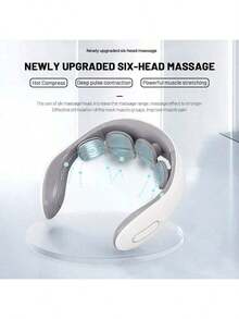 Intelligent Electric Rechargeable Heated Magnetic Pulse Neck Massager