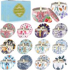 VIDA4U 12 Piezas Velas Aromaticas, Velas Aromáticas Decorativas, Velas de Aromaterapia, Velas de Cera de Soya 100% Natural, Regalos para Recuerdos, San Valentín, Cumpleaños, Aniversario, Navidad - Victoria - Ver 2