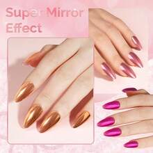 9Pcs Chrome Nail Powder For Gel Nails,Metallic Mirror Effect Pigment Stylish And Technological Fine Glitter For Home DIY Salon Use{"Color_name":"Multi-Color"} - 多色的 - 查看 3