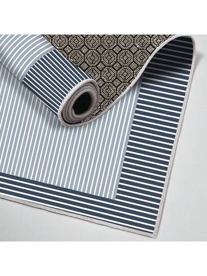 Pearl Digital Non Slip Printed Turkish Vloerkleed AL4023 Zachte Touch, Washable Tapijt Felt Backing PC's Moderne ative Vloer Mat, Living Room, Bedroom, Kitchen, Hallway Or Entryway Available In Many Sizes. Quick Drying, Highly Absorbent, Soft, Com Tafel Both Indoor Outdoor view 6