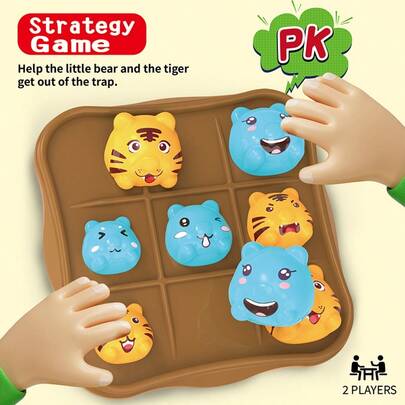 Escape Trap Board Game, 4 Play Modes, Children's Logic & Reasoning Training Toy, 2-Player Battle Chess Game, & Material, Suitable For 3-6-8-12 Years Old, Birthday/Christmas/Holiday Gift