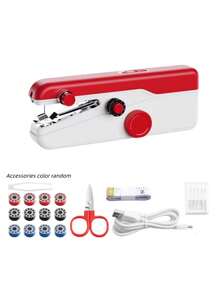 1 Portable Handheld Sewing Machine, Includes USB Cable And Accessory Kit (Accessory Color Random), New Compact Electric Sewing Machine Suitable For Home, Travel, DIY, Bedding, Curtains And Garment Repair, Applicable For Light Fabrics. - Handheld Sewing Machine - View 22