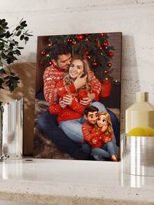 Custom Miniature Doll Canvas Poster/Canvas Prints Personalized Canvas Gifts For Family, Friends, And Couples- Custom Cartoon Portraits For Bedroom, Living Room, And Bathroom Wall Decor