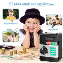 Piggy Banks Money Banks, Automatic Electronic Piggy Bank With Password And Fingerprint Unlocking Simulation, Money Bank Toys For 3 4 5 6 7 8 9 10 Year Old