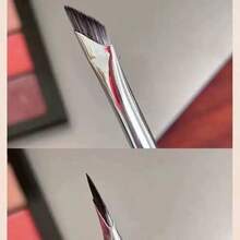 Juego de brochas para delineador de ojos y cejas, incluye brocha angulada delgada para delineador de gel, brocha de punta fina para cejas, y brocha plana para tinte de cejas