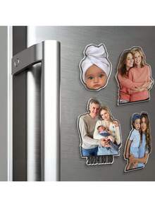 1/3/5 piezas Imanes personalizados de acrílico para nevera con foto, imanes de acrílico con apariencia 2D con imagen/foto de mascota personalizada, regalos de Navidad perfectos para abuela/mamá/papá/abuelo, imanes de acrílico con foto de bebé personalizada para nuevos padres, imanes divertidos con foto de perro/gato para dueños de mascotas, imanes de acrílico con recuerdos familiares para decoración de nevera, imanes para decoración de cocina y uso diario