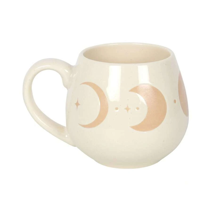 Moon Phase Rounded Mug (Beige/White) - 100% Mixed - (SD5545) - Beige - View 1
