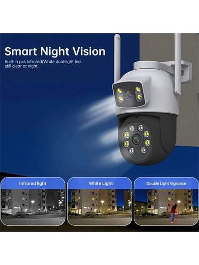 2.4G/5G WiFi Dual Lens Outdoor Surveillance Camera, High Definition Intelligent Monitoring Display Of Static Moving Images, PTZ Featuring Night Vision Function, Motion Detection, 355° Pan Tilt Rotation 90° Elevation Vision, Two Way Audio, Alert, Application Control, CCTV Camera Connected To Mobile Phone, Wand Mounted Security Indoor view 9