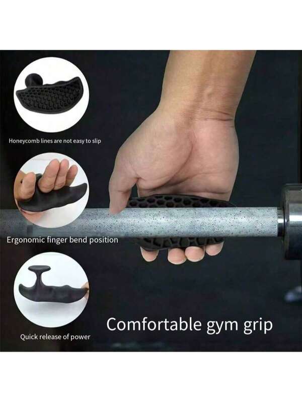 2 Pieces Unisex Fitness Hand Grip: Rubber Material, Fitness Weightlifting Training Gripper, Suitable For Gym Training And Exercise, Weightlifting, Dumbb, Hard Barbell Pad, Pull-Up Gripper, Gym Accessories.