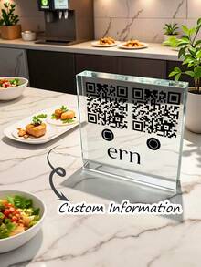 Custom QR Code Sign, Personalized Small Business Social Media QR Sign, Customize QR Codes To Directly Link To The Merchant's Official Website, Menu, Reservation Page, Or Online Store. Very Suitable For Small Business Decor, Beauty, Spa, Nail Salon, Eyelash Salon, Salon, Restaurant, Office, Cafe Online Feedback Reviews