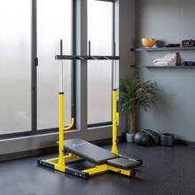 SOOZIER Leg Extension And Curl Machine, 660LBS Capacity, Leg Extension Machine With Adjustable Leg, Back, And Head Positions For Home Gym, 2" Plate Compatible, Yellow - Black - View 9