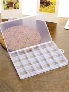 2/1pc Multi-Purpose Transparent Box Plastic Empty Storage Box, $1,Used For Storing Earrings, Rings, Jewelry, Nail Art, Nail Tools, Nail Accessories, Jewelry Decoration And Storage. Gifts For Women