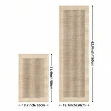 Thick Plush Kitchen Mat, Non-Slip Machine Washable Rug, Comfort Floor Mat For Standing, Home Decor - Màu Khaki - Xem 2