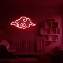 1 pieza Señal de neón de la Nube Roja de anime genial para decoración de pared de la sala de juegos, alimentada por USB, regalo perfecto para jugadores, entusiastas del cine y entusiastas de los modelos