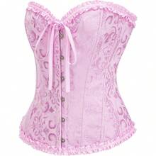 Women's Waist Cincher Bustier Boned Corset With  Design In 2025 - Light Purple - View 2