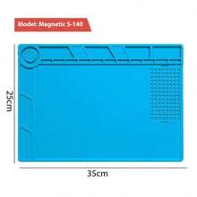 1pc Anti-Slip Heat Resistant Soldering Mat, Silicone Soldering Pad For Laptop, Tablet, Electronics Repair Workstation With Magnetic Area