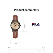 ساعة كوارتز فينتاج من FILA - قرص أنيق دائري، سوار جلدي | مقاومة للماء، تصميم يونيسكس مريح وكاجوال | هدية أنيقة للاستخدام اليومي - مقاس واحد - مشاهدة 10