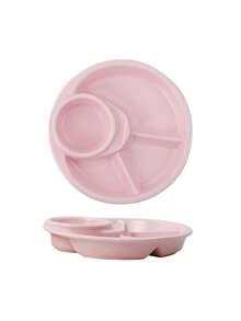 1pc Compartment Round Plastic Meal Tray - Reusable, Dishwasher , Ideal For Healthy Eating, Weight Loss, Picnics And Salads, Christmas Party Supplies, Family Dinner