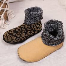 1 Pair Random New Floor Socks, Women's Winter Indoor Slippers Socks, Thermal Lined Thick Floor Socks For Warmth