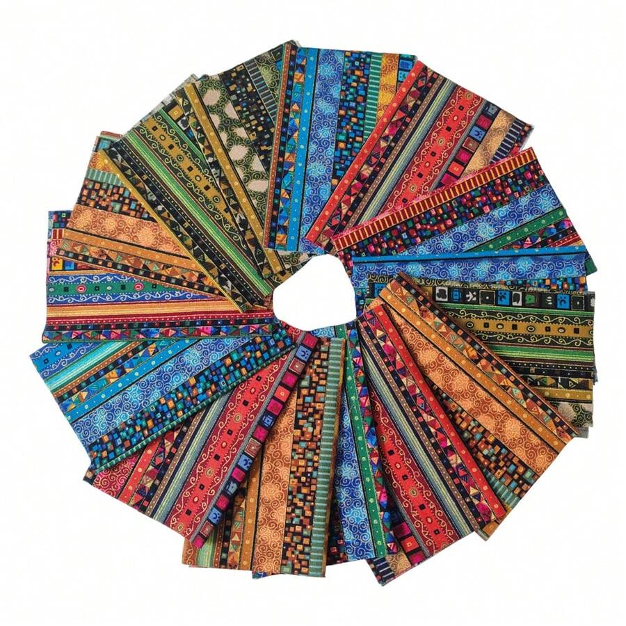 Fat Quarters Fabric Bundles, Colored Printing Fabrics Pattern Fabric Quilting Squares Handmade Patchwork Quarter Sheets Set For Sewing