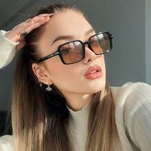 1 Pair Vintage Square Studded Fashion Leopard Print Personalized Chic Casual Decorative Glasses