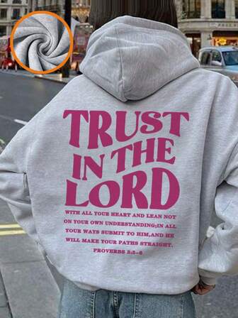 1 pièce Pull à capuche imprimé décontracté pour filles, Sweat-shirt doux et confortable, top à capuche chaud convenant pour des moments confortables, automne/hiver