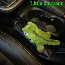 汽车刹车杆套 通用换挡杆套 换挡杆套 汽车内饰装饰套装，2件装 汽车换挡旋钮套 可爱恐龙设计 换挡杆保护套 适用于SUV、卡车、房车 趣味内饰装饰配件