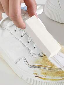 3 件套鞋子清洁套装：运动鞋清洁泡沫、清洁刷和布，用于去除白色鞋子、绒面革、靴子、帆布、PU、织物等上的污渍和污垢