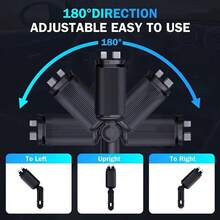 W&O Bộ sạc ô tô nhanh 4 trong 1 có thể thu vào với máy chiếu hình ngôi sao, đèn trang trí ô tô linh hoạt, sạc tốc độ cao 66W, cáp dài 31,5 inch, 2 cổng USB, tương thích với điện thoại 15/14/13/12/11, Galaxy, Pixel và nhiều thiết bị thông minh khác, quà tặng cho người yêu xe, tương thích với iPhone, phụ kiện ô tô nữ, phụ kiện ô tô dành cho nữ, trang trí ô tô, phụ kiện nội thất ô tô, đồ dùng thiết yếu cho ô tô, đồ dùng phải có cho ô tô, phụ kiện xe tải, quà tặng Giáng sinh - bluelight - Xem 4