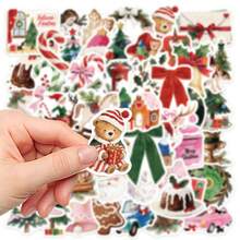 50pcs Christmas Aesthetic Stickers, Cute Cartoon Stickers Suitable For Coloring Books, Cup Accessories, Water Bottles, Laptops, Phones, Skateboards, Guitars, Luggage, Scrapbooks, Helmets, Bicycles, Motorcycles, Cars, Handbags, Halloween, Christmas, Thanksgiving, Easter Party Decorations And Gifts