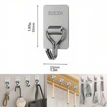 1 件不锈钢 S 型淋浴毛巾杆，适用于玻璃门，浴室浴袍挂钩，壁挂式衣帽架，衣帽架，衣架，挂钩，衣架，房间装饰，门上衣帽架，墙壁衣架，衣柜整理器，钥匙架，钥匙扣，衣帽架，粘钩，浴室收纳，粘性墙钩， - 彩色 - 查看 15