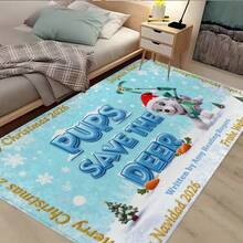 1/3/4 piezas de alfombras con temática de Paw Patrol para Navidad, agrega magia alegre a tu habitación; adecuado para sala de estar, dormitorio, etc.