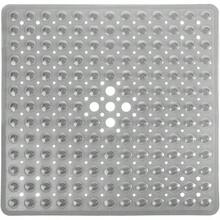 Shower Bathtub Non Slip, 21x21 Inch, Soft Square Bath Tub With Suction Cups And Drain Holes, Stall Floor Mats Bathroom, Washable, Bathroom Accessories, Gray