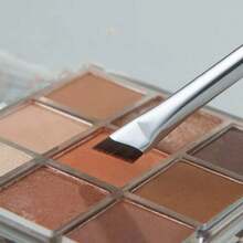 Juego de brochas para delineador de ojos y cejas, incluye brocha angulada delgada para delineador de gel, brocha de punta fina para cejas, y brocha plana para tinte de cejas