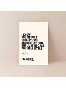 Greeting Cards/Sent To Friends,Good Girlfriends, Good Sisters /I KNOW YOU'RE FINE TOTALLY FINE ABSOLUTELY FINE YOU'RE A LITTLE BUT JUST IN CASE/Funny Cards/Thick Paper + Envelope,Christmas
