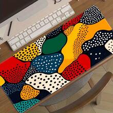 Multicolor Speckled Texture Extra Large Mouse Pad, Gaming Desk Mat, Big Keyboard Pad, Washable, Rubber Non-Slip Bottom, Stitched Edge, Gift Mouse Pad, Desk Protector, Study Pad, Multiple Sizes Available, Computer Keyboard Mat, Laptop Pad