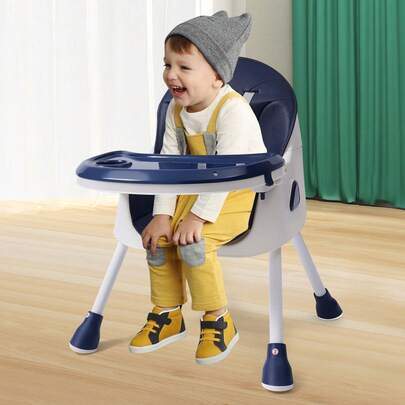 GDAE10 Seggiolone per bambini pieghevole seggiolone per bambini da 6 mesi seggiolone per bambini seggiolone per bambini regolabile 2 in 1 tavolo da pranzo seggiolone per bambini con tavolo e poggiapiedi facile da pulire 78 * 60 * 94 cm