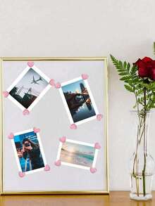 100pcs Multicolor Heart Shape Push Pins, Thumb Tacks,Suitable For Cork Board,Wall Hanging, Bulletin Board, Christmas Decoration, Holiday Gifts, Valentine's Day Gifts