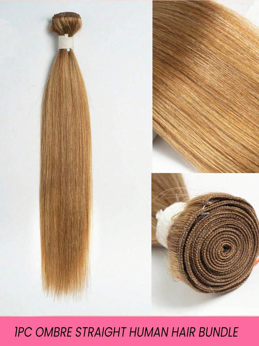 QVR QUEEN VIRGIN REMY 100% Human Hair Yaki Straight Remy Human Hair Weft, 12-18 Inches Sew-In Human Hair Extensions, 95g Per Piece - S27/30 - View 1