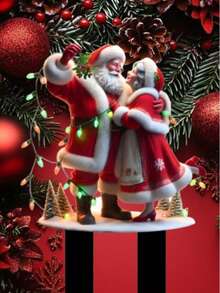 1 Stück elegante Acryl Weihnachtsmann & Frau Weihnachtsmann Gartendekoration - saisonale Feiertags-Rasendekoration, ohne Strombedarf, ohne Federn, hervorragend für Weihnachtsgartendekoration und Weihnachtsparty-Dekoration