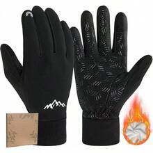RIGWARL - Guantes de Invierno para Hombres y Mujeres - Básico[Terciopelo cristalino + resistente al agua]Negro - Ver 12
