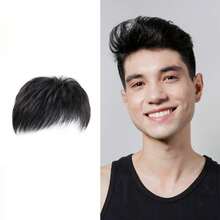 Mens Short Black Business Wig Natural Full Hair Replacement Wig For Male Daily Party Wear - Black - View 3