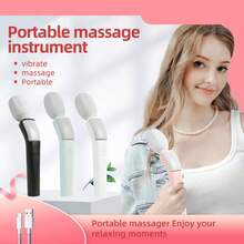 Masajeador de mano inalámbrico y portátil, masajeador de cuello, espalda, hombros, cintura y piernas, masajeador corporal portátil recargable para aliviar la tensión, masajeador de mano, masajeador de piernas portátil recargable, equipo de masaje, masaje de cuello y hombros, masajeador de mano, tensión, masajeador ergonómico, masajeador ligero, plástico duradero, batería recargable, masajeador de tejido profundo, masajeador multivelocidad, atletas, trabajadores de oficina