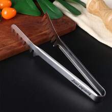 Customized Stainless Steel Food Tongs, Kitchen Bread Tongs, BBQ Tongs, Restaurant Buffet Pasta Tongs With Laser Engraving - Spaghetti Noodles Grilling Tongs - View 4