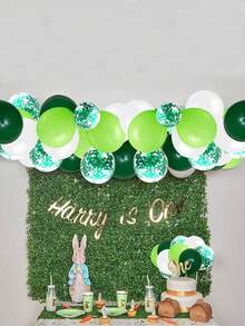 40 Stücke/Set Lebendige Dschungel Grüne Konfetti Ballons - Gefüllt mit buntem Konfetti, perfekt für Kinderfeste, Hochzeiten und Feiern - Enthält 1 Set grüner & weißer Ballons und mehrfarbiges Konfetti, bringt ultimativen Spaß und Überraschung, Geburtstags- und Feiertagsparty Deko Ballons, Baby-Duschen, Innen- und Außendekoration, Abschlussfeiern, Jubiläen, Themenfeiern.