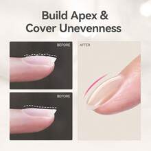 BORN PRETTY Builder Gel For Nails, 8-In-1 Extension Gel Strengthener Gel Hard Builder Nail Gel Base Top Gel, Natural Nude Gel Builder Rhinestone Nail Glue Gel In A Bottle 15ML{"Color_name":"15mlBuilderGel8in1-NaturalNude"} - 15毫升 Builder Gel8in1-自然裸色 - 查看 4